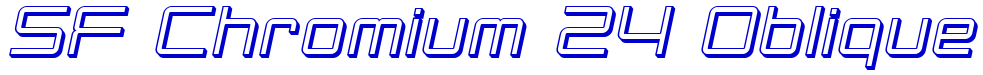 SF Chromium 24 Oblique 字体